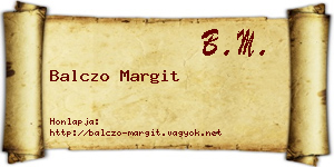 Balczo Margit névjegykártya